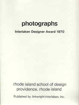 (CALLAHAN, HARRY). Callahan, Harry. Foreword by Hugo Weber - PHOTOGRAPHS: INTERLAKEN DESIGNER AWARD 1970 - RHODE ISLAND SCHOOL OF DESIGN