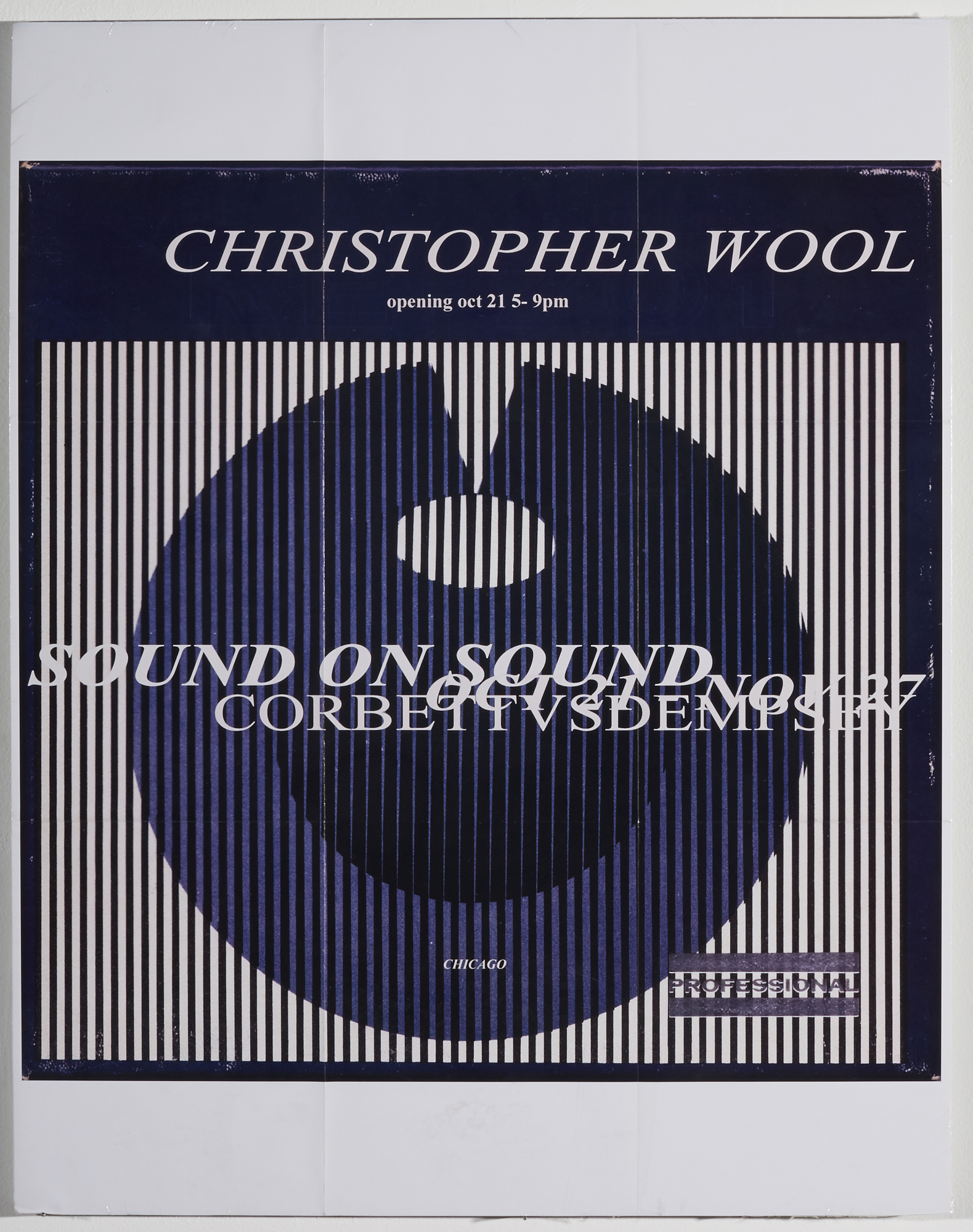(WOOL, CHRISTOPHER). Wool, Christopher - CHRISTOPHER WOOL: EXHIBITION POSTER FOR 