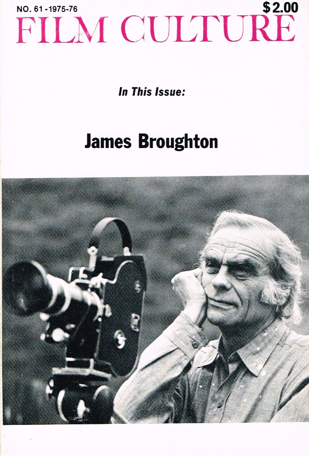 (FILM CULTURE) (BROUGHTON, JAMES). Mekas, Jonas & P. Adams Sitney, Editors - FILM CULTURE NUMBER 61 - 1975-1976