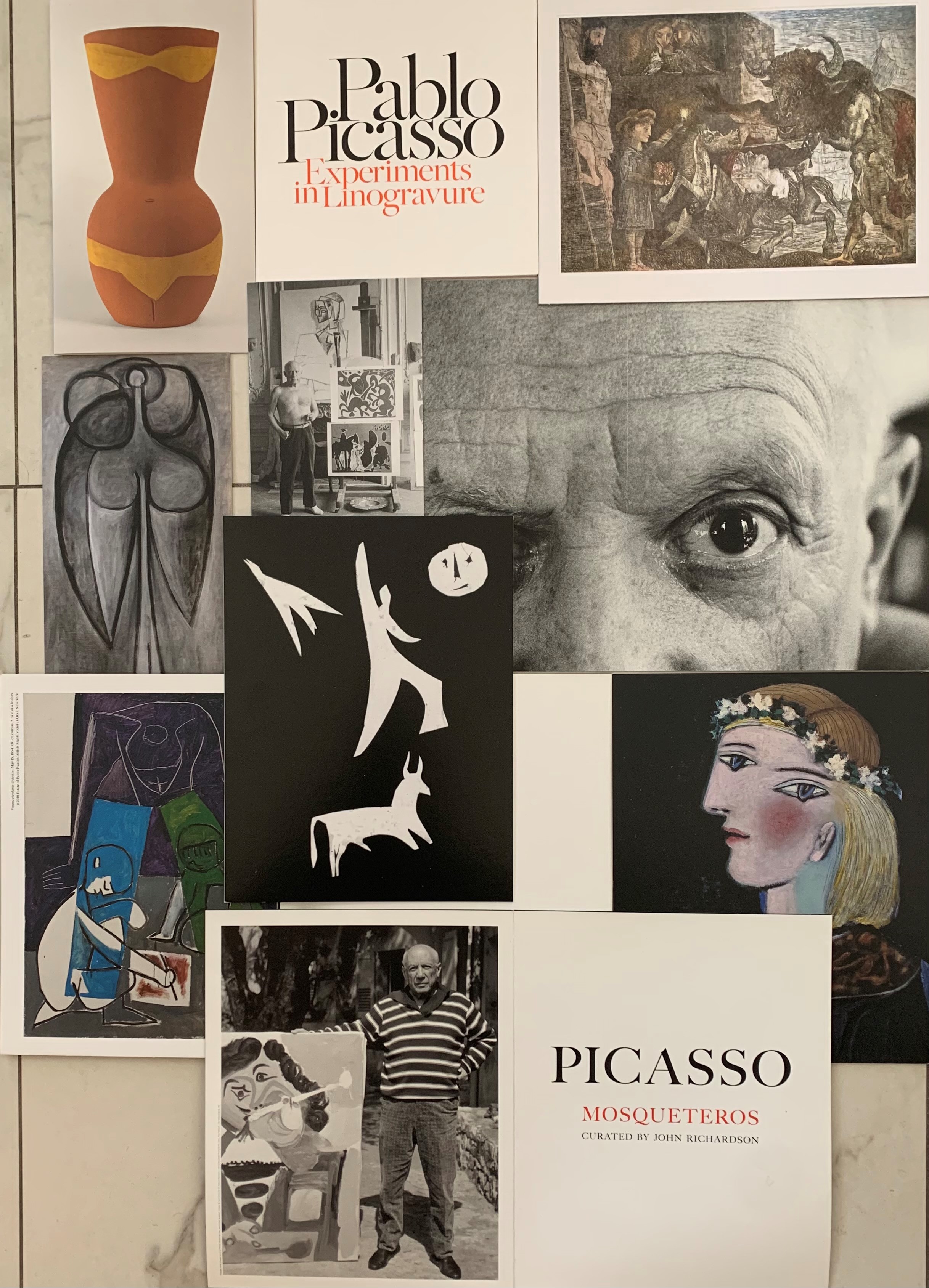(PICASSO, PABLO). Gagosian Gallery - PABLO PICASSO: A COLLECTION OF TEN GAGOSIAN GALLERY EXHIBITION ANNOUNCEMENTS + POSTERS