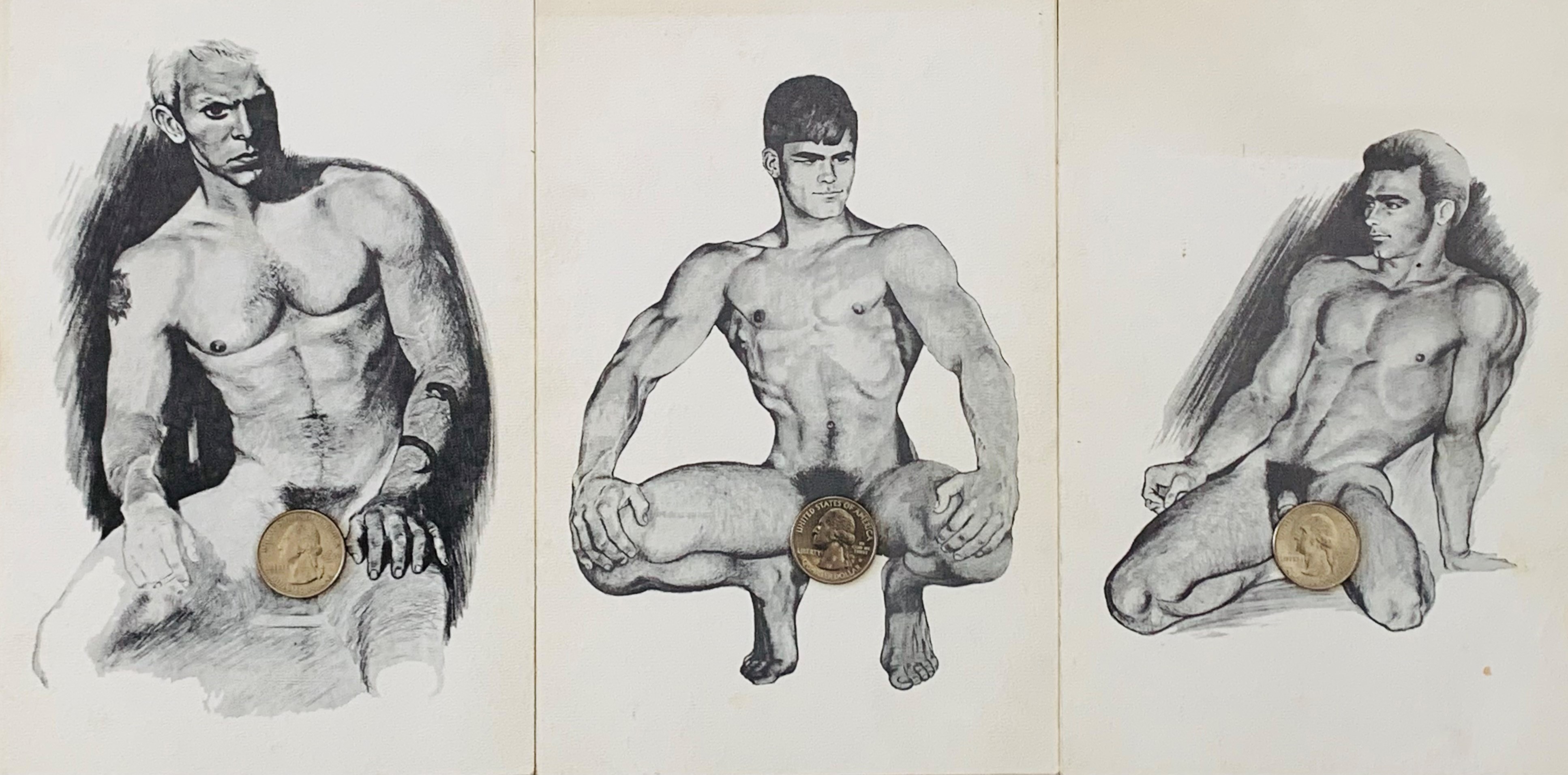 (JOHNSON, JOE). Johnson, Joe - JOE JOHNSON: THREE SELF-PUBLISHED 1960s MALE NUDE GREETING CARDS