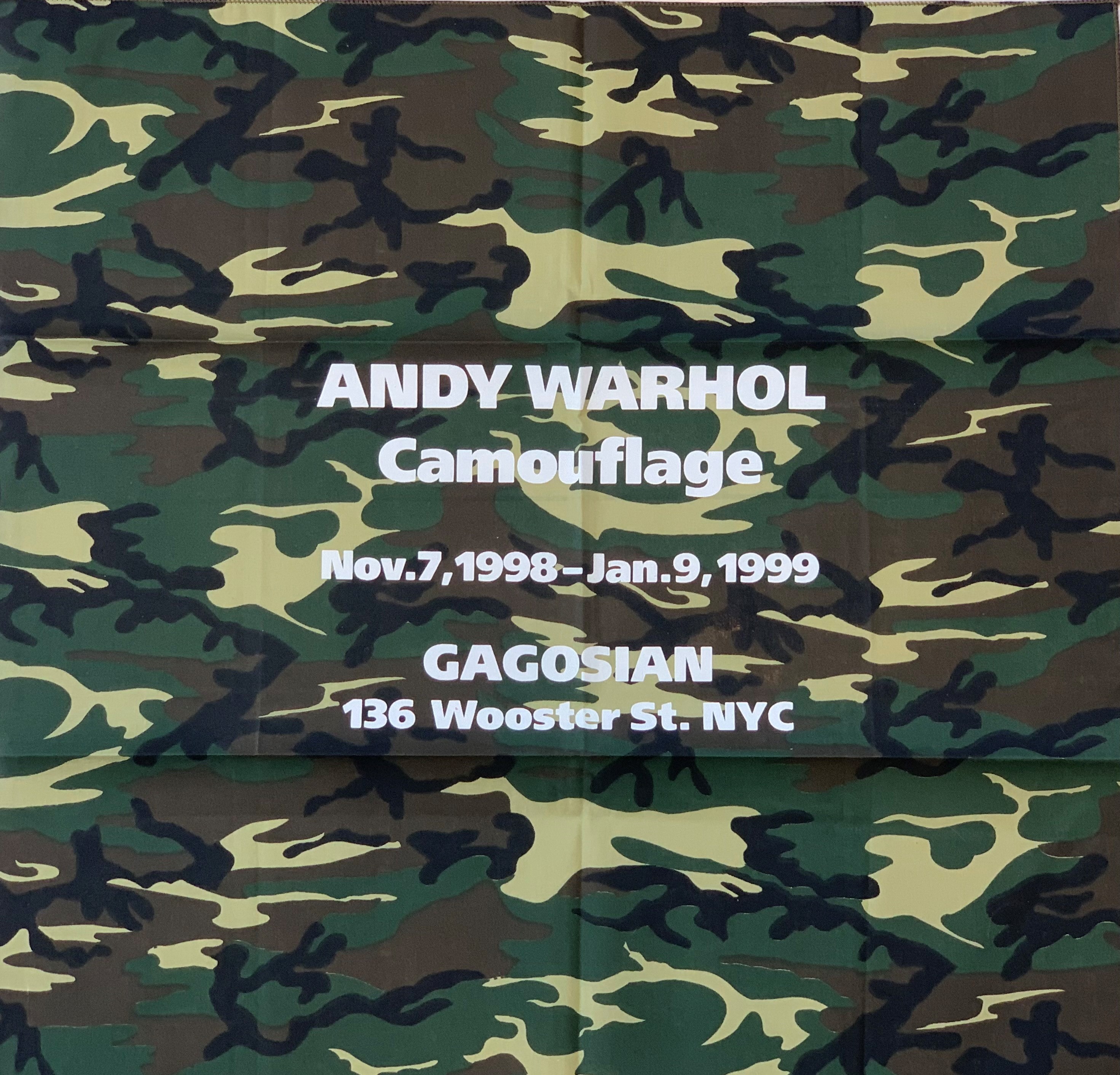 (WARHOL, ANDY). Gagosian Gallery - ANDY WARHOL: 1998 GAGOSIAN GALLERY FABRIC EXHIBITION POSTER FOR 