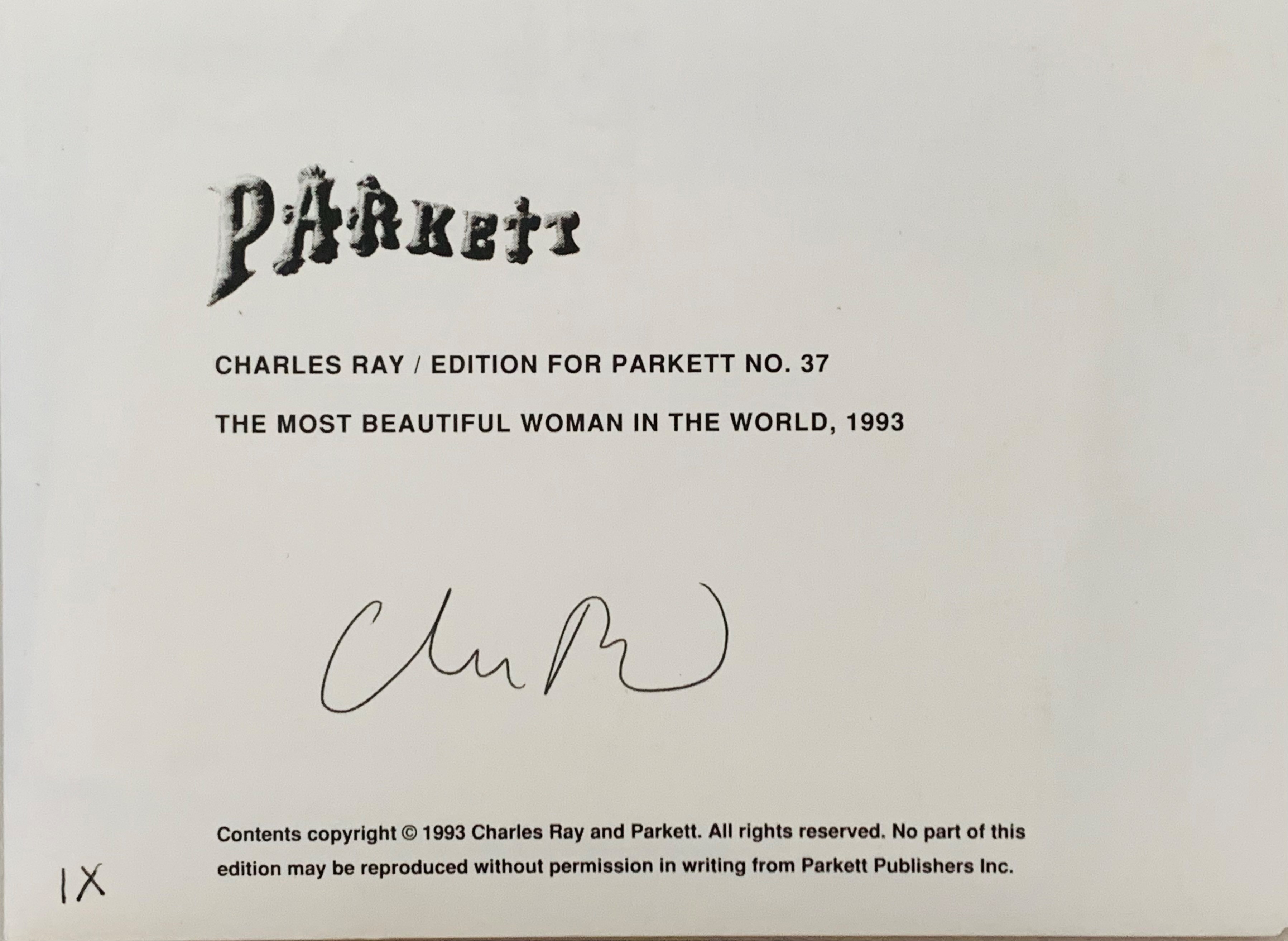 (RAY, CHARLES) (PARKETT). Ray, Charles. Curiger, Bice, Editor - PARKETT NO. 37: CHARLES RAY, FRANZ WEST - COLLABORATIONS + EDITIONS: PIPILOTTI RIST - INSERT - FROM CHARLES RAY'S SIGNED, LIMITED ARTIST EDITION WITH NINE ORIGINAL PHOTOGRAPHS